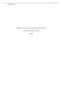 NR 601 Week 5 -Primary Care of the Maturing and Aged Family Case Study Chamberlain College of Nursing NR 601