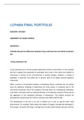 LCP4804 FINAL EXAM/PORTFORLIO