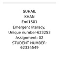 Eml1501 Emergent literacy Assignment 02 2021.
