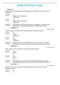 NURS 6512 / NURS6512 Week 7 Quiz. Latest 2021