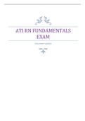 ATI RN FUNDAMENTALS EXAM