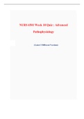 NURS 6501N Week 10 quiz-(Latest 3 Versions),  NURS 6501 Advanced Pathophysiology