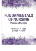 Test bank for Procedure Checklists for Fundamentals of Nursing, 4th Edition questions and answers solution 