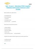 Ap2 - Exam 2 - Questions With Complete Solutions And Correct Answers Latest Version