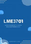 LME3701 Assignment 2 2024 - Due 25 September 2024