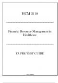 (WGU D253) HCM 3110 Financial Resource Management in Healthcare - FA Pre Test Guide