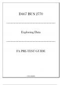 (WGU D467) BUS 2770 Exploring Data - FA Pre Test Guide 20242025.