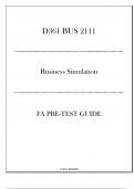 (WGU D361) BUS 2111 Business Simulation - FA Pre Test Guide 20242025.