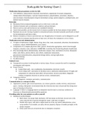 Nursing I Study Guide Exam 1