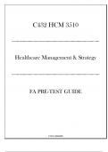 (WGU C432) HCM 3510 Healthcare Management & Strategy - FA Pre Test Guide 20242025