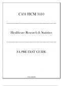 (WGU C431) HCM 3410 Healthcare Research & Statistics - FA Pre Test Guide 20242025.