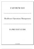 (WGU C429) HCM 3210 Healthcare Operations Management - FA Pre Test Guide 20242025