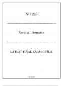 (HU) NU 225 - Nursing Informatics - Latest Final Exam Guide 20242025.