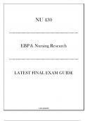 (HU) NU 430 - EBP & Nursing Research - Latest Final Exam Guide 20242025.