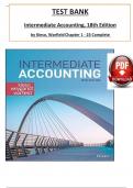 Test Bank - Intermediate Accounting 18th Edition by Kieso, Weygandt and Warfield, All 23 Chapters Covered, Verified Latest Edition