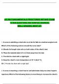 ATI RN FUNDAMENTALS PROCTORED RETAKE EXAM Actual NGN Questions and Answers & Rationales, 100% Verified