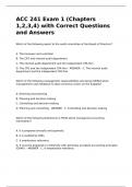 ACC 241 Exam 1 (Chapters 1,2,3,4) with Correct Questions and Answers