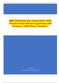 MBE Multistate Bar Examination 2025 Practice Exam Review Questions and Answers | 100% Pass | Graded +