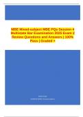 MBE Mixed-subject MBE PQs Session 4 Multistate Bar Examination 2025 Exam 2 Review Questions and Answers | 100% Pass | Graded +