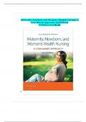 TEST BANK for; Maternity Newborn and Women’s Health Nursing: A Case-Based Approach 2nd Edition O’Meara||ISBN NO:10,1975209028||ISBN NO:13,978-1975209025|All Chapters Covered| Complete guide A+.