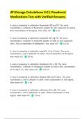 ATI Dosage Calculations 3.0 | Powdered Medications Test with Verified Answers |Latest 2024/2025