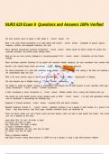 NURS 620 Exam II Questions and Answers 100- Verified.