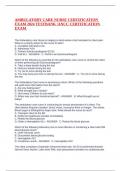 AMBULATORY CARE NURSE CERTIFICATION EXAM 2024 TESTBANK