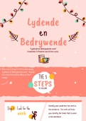 Lydende en Bedrywende in 5 steps - English summary