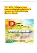 TEST BANK FOR Digital Image Processing 3ed Edition By Rafael C. Gonzalez and Richard E. Woods (Solution Manual)