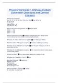 Private Pilot Stage 1 Oral Exam Study Guide with Questions and Correct Answers