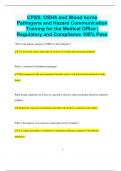 CPSS; OSHA and Blood borne  Pathogens and Hazard Communication Training for the Medical Office | Regulatory and Compliance 100% Pass