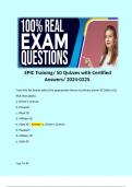 EPIC Training/ 50 Quizzes with Certified Answers/ 2024-0225.