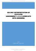 MCQ IOS 2601 INTERPRETATION OF STATUTES ASSIGNMENT 1, 2 & 3