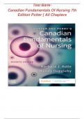 Test Bank- Canadian Fundamentals of Nursing 7th Edition ( Potter & Perry , 2024) All Chapters 1-48||Latest Edition