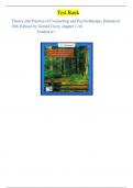 Test Bank for Theory and Practice of Counseling and Psychotherapy 10th Edition ( Corey, 2024) All Chapters 1- 16|| Latest Edition 