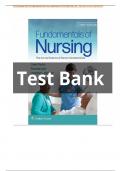 TEST ,BANK ,FOR ,FUNDAMENTALS ,OF ,NURSING ,10TH ,EDITION ,BY ,TAYLOR ,LYNN ,BARTLETT Questions And Answers