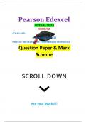 Pearson Edexcel ACTUAL 2024 8EC0/02 GCE AS LEVEL: In Economics A (8EC0) PAPER 02 THE UK ECONOMY – PERFORMANCE ANDPOLICIES Question Paper & Mark Scheme