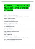 Charleston: Verbos Exam Questions with Certified Answers 