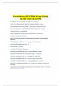 Foundations NCCAOM Exam Study Guide Graded A 2024