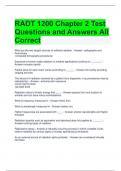 RADT 1200 Chapter 2 Test Questions and Answers All Correct 