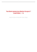 Test Bank Ignatavicius Medical Surgical Covering Chapter 1 to 74 