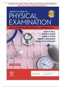 Test Bank for Seidel's Guide to Physical Examination 10th Edition by Ball, Dains, Flynn, Solomon, and Stewart