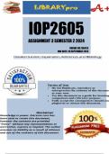 IOP2605 Assignment 3 (MEMO) Semester 2 2024 - DUE 30 September 2024