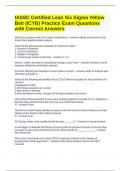 IASSC Certified Lean Six Sigma Yellow Belt (ICYB) Practice Exam Questions with Correct Answers