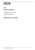 GCE Chemistry B (Salters) Unit H033/02: Chemistry in depth Advanced Subsidiary GCE Mark Scheme for June 2020 for paper 2