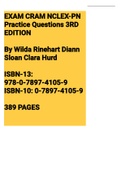 EXAM CRAM NCLEX-PN Practice Questions 3RD EDITION By Wilda Rinehart Diann Sloan Clara Hurd