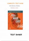 Test Bank - for ECGs Made Easy 7th Edition by Barbara J Aehlert, All Chapters 1-10 | Complete Guide A+