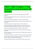 RADT 1065 Chapter 2 Test Questions and Answers All Correct 