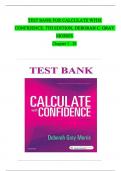 Test Bank For Calculate with Confidence, 7th Edition By Gray Morris||All Chapter 1-25||Complete Guide A+.