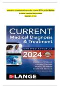 TEST BANK For Current Medical Diagnosis And Treatment 2024, 63rd Edition By Maxine Papadakis, Stephen Mcphee, Verified Chapters 1 - 42, Complete Newest Version